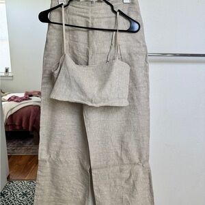 Reformation Beige Women's Two Piece Set